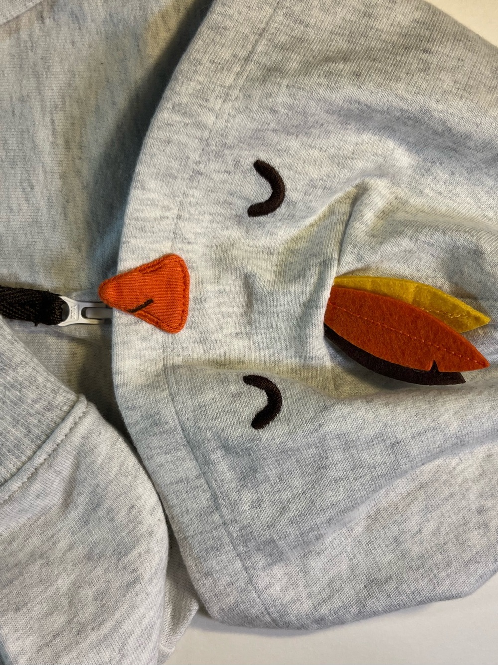 Carter’s Baby One Piece Thanksgiving Turkey Hooded 12 and 6 months outfit nwt
